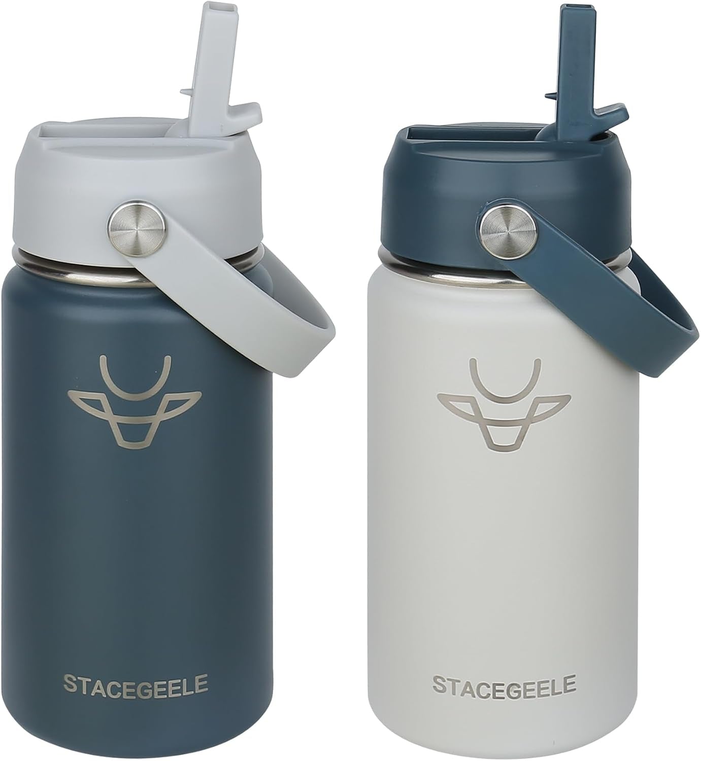 STACEGEELE Insulated Stainless Steel Vacuum Water Bottle with Spout Lid & Screw-On Cap | Leak-Proof, Lightweight, Eco-Friendly Flask for Kids - Available in 18Oz, 24Oz, 32Oz, and 40Oz (32Oz Pink)