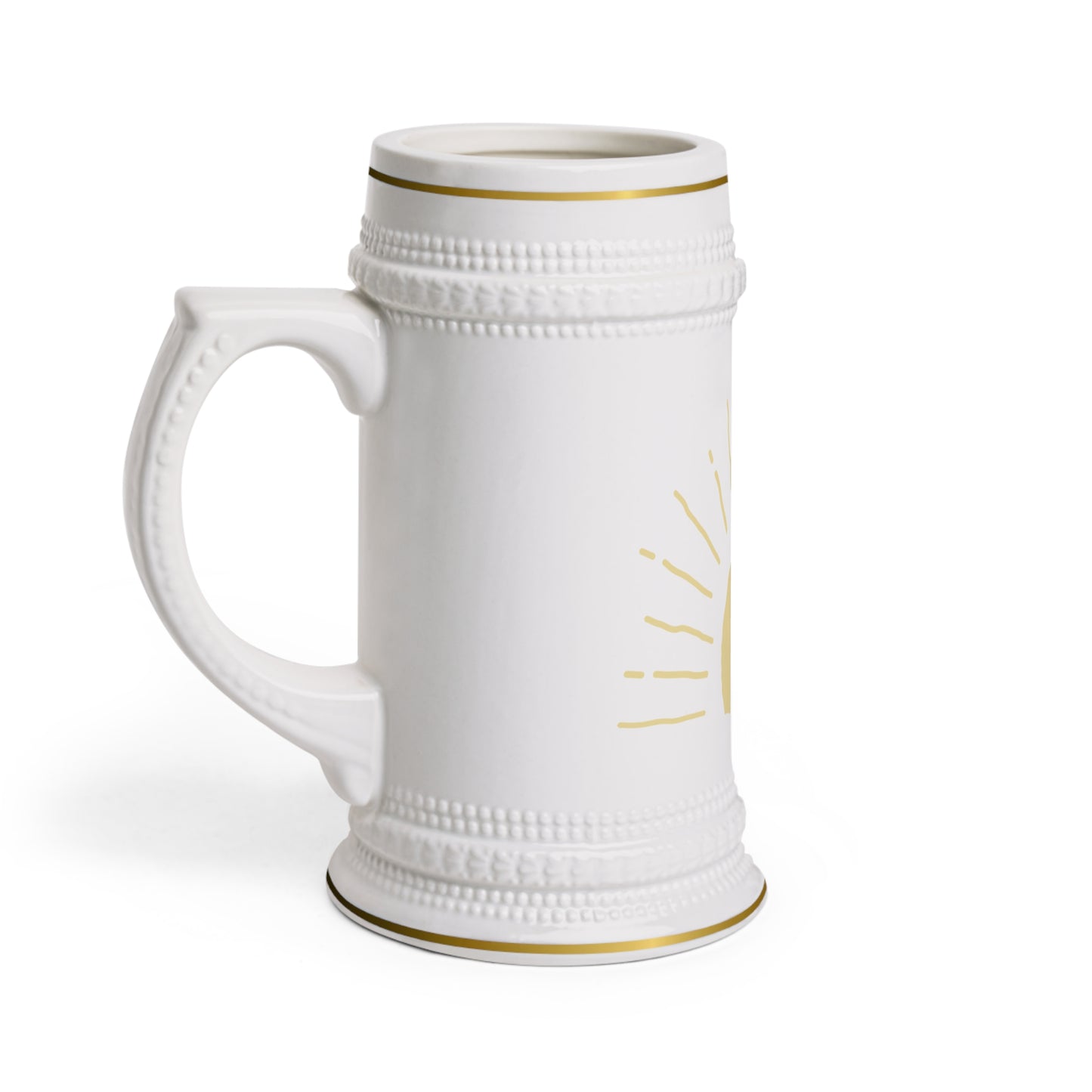 Sunrise Design Beer Stein Mug - Perfect for Celebrations and Gatherings