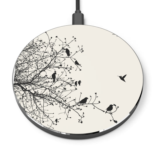 Elegant Bird Silhouette Wireless Charger - Fast Charging Pad for Nature Lovers