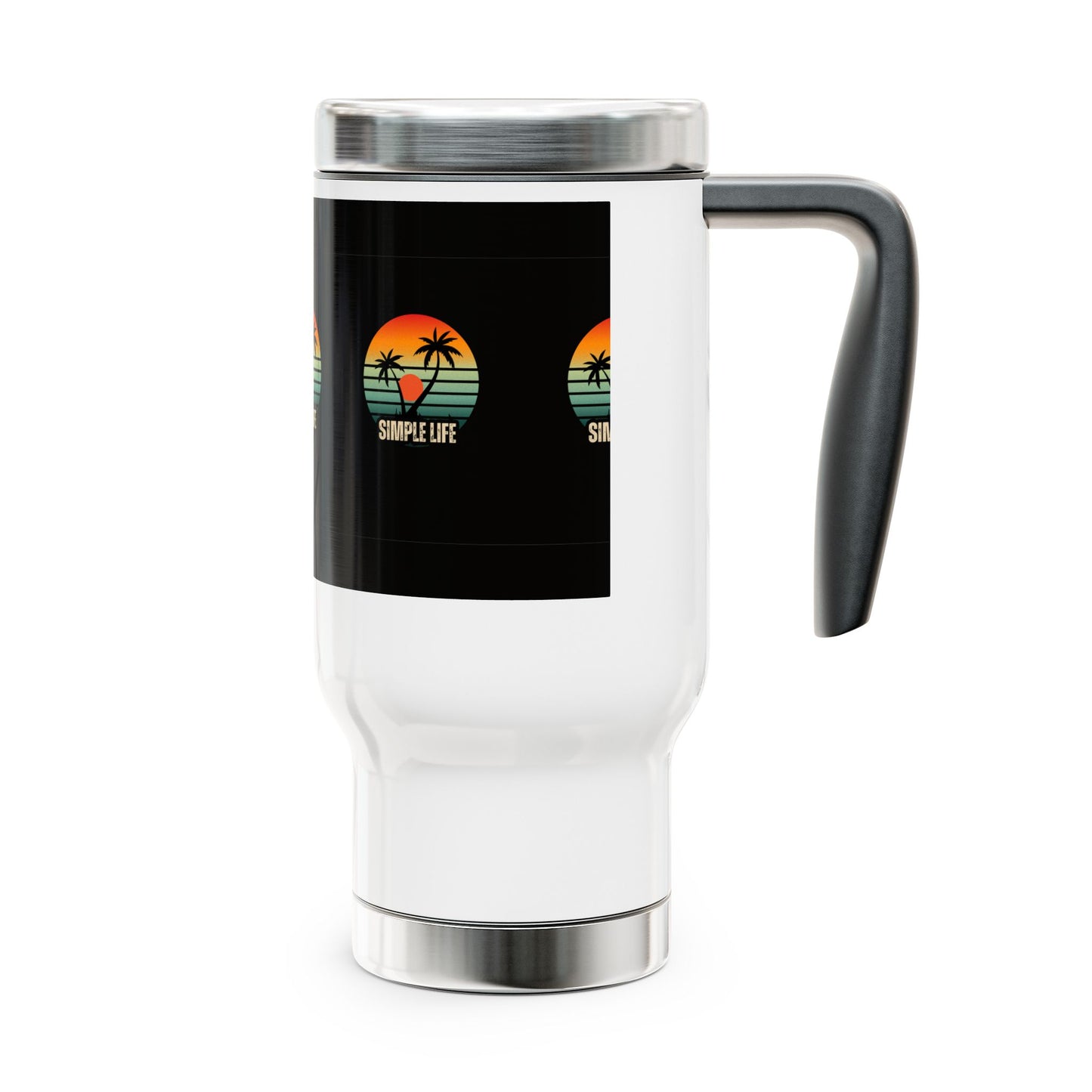 Simple Life Stainless Steel Travel Mug - 14oz, Tropical Paradise Design