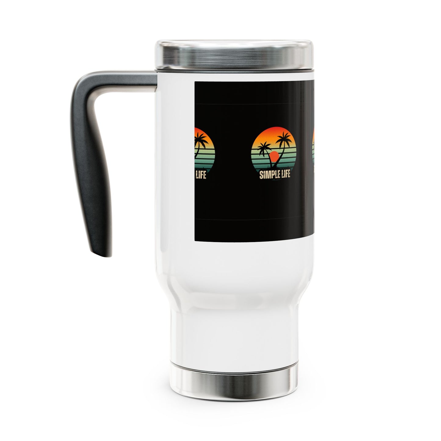 Simple Life Stainless Steel Travel Mug - 14oz, Tropical Paradise Design