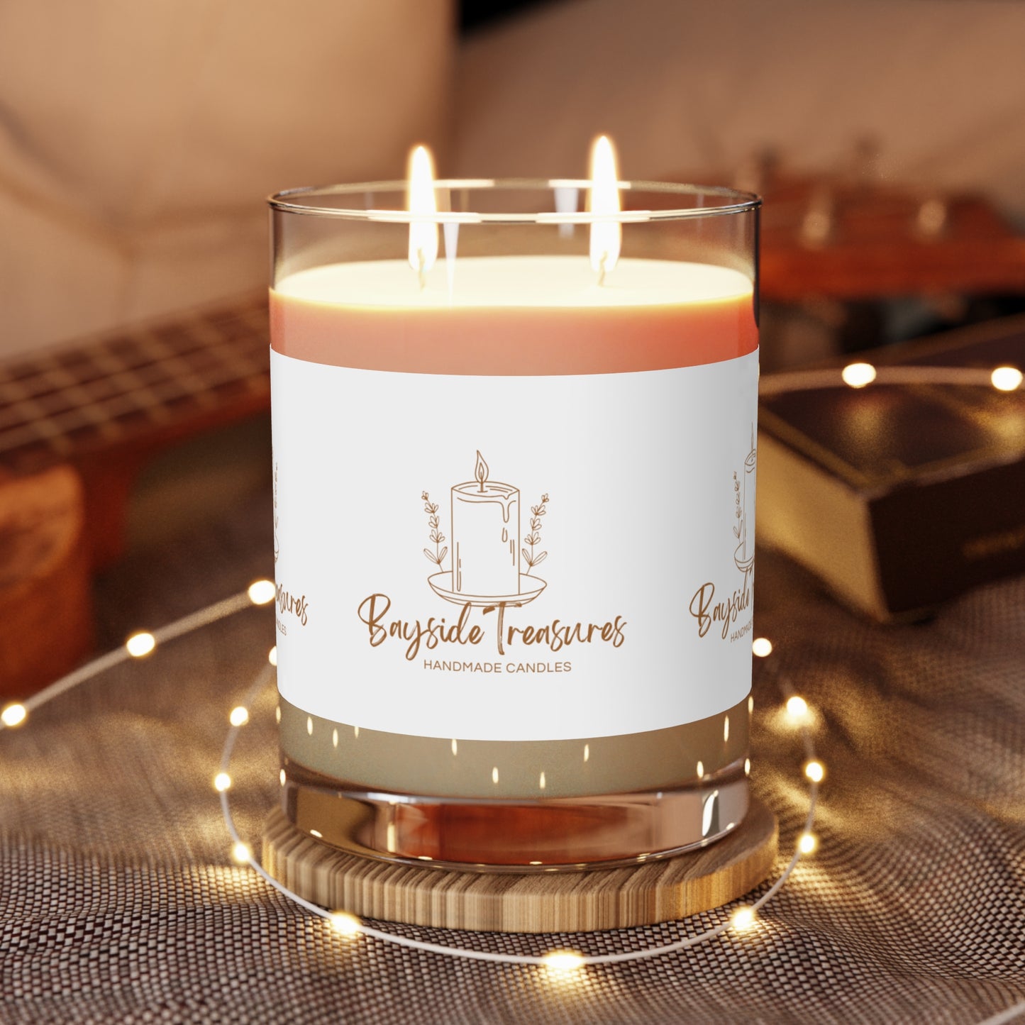 Handmade Scented Candle - Bayside Treasures, 11oz Herbal Aroma