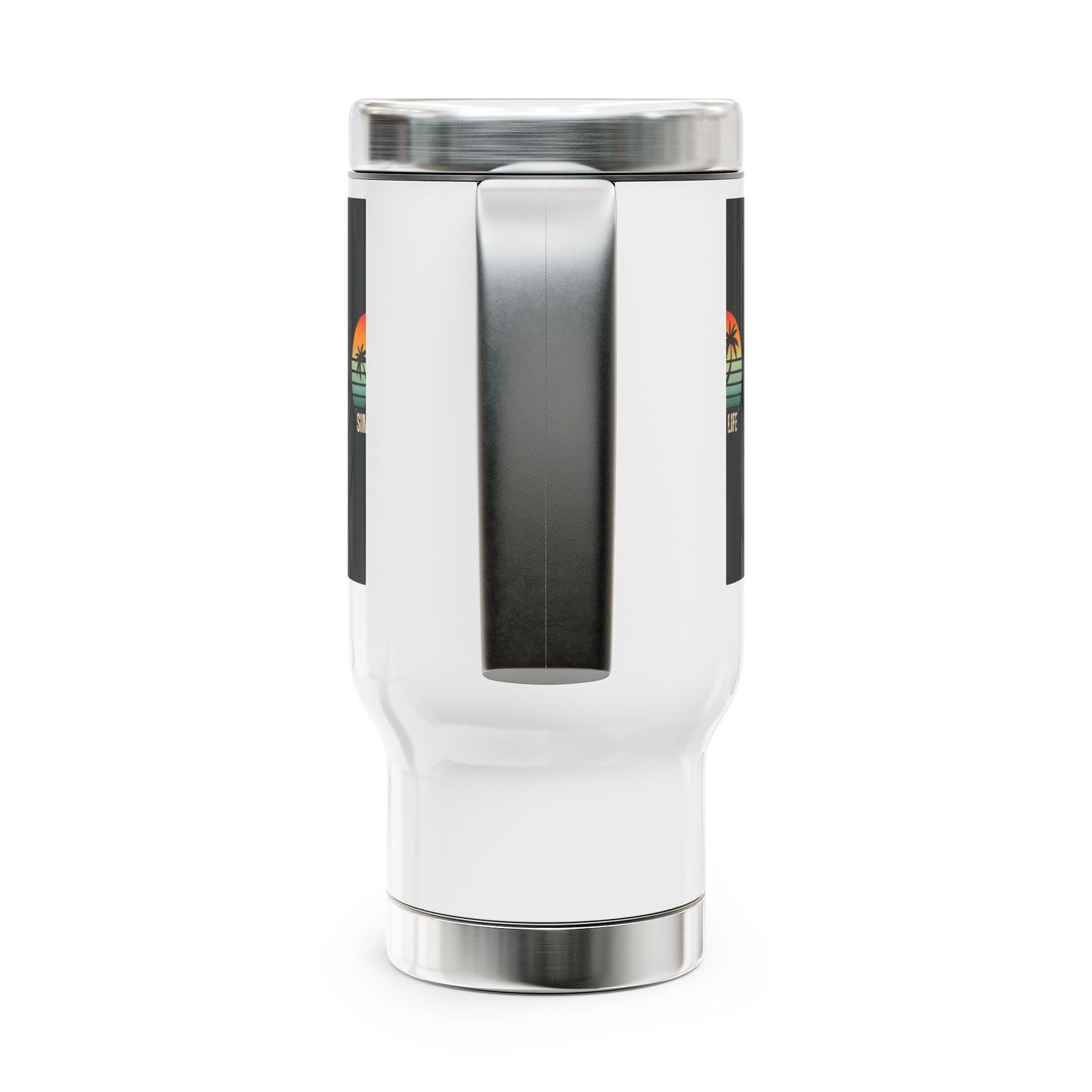 Simple Life Stainless Steel Travel Mug - 14oz, Tropical Paradise Design